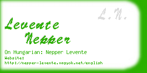 levente nepper business card